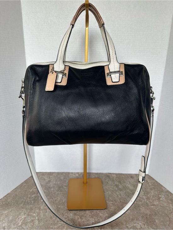 Coach Handbags - COACH Taylor Spectator Black Leather Satchel Crossbody Bag Chic Classic F27027